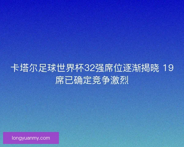 卡塔尔足球世界杯32强席位逐渐揭晓 19席已确定竞争激烈